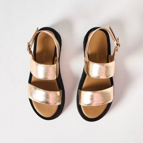 RARE OLIVER BONAS Leather Chunky Platform Sandals - Picture 5 of 9